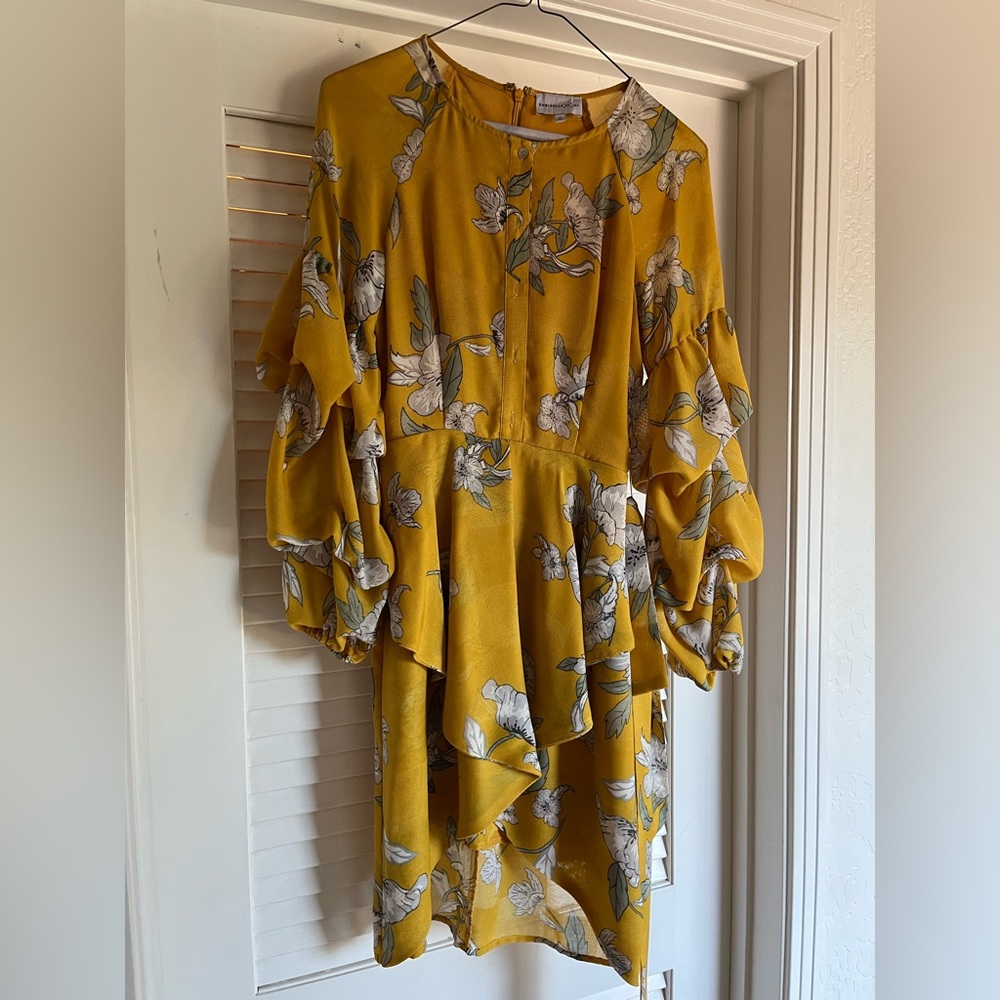 Floral dress with belt